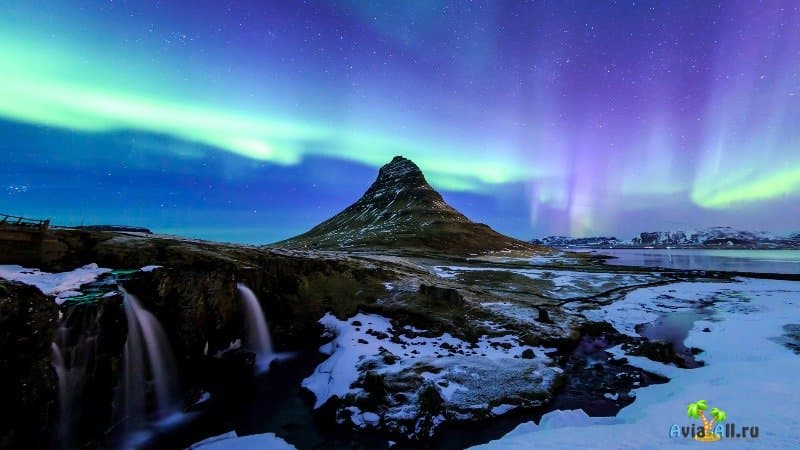 Исландия полярное сияние