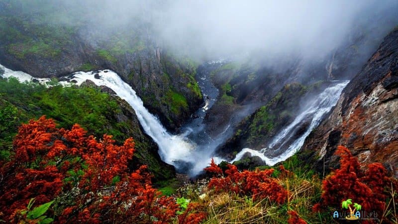 Водопад Вёрингсфоссен Норвегия