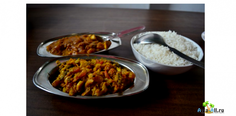 Очень острая еда в Индии на Гоа