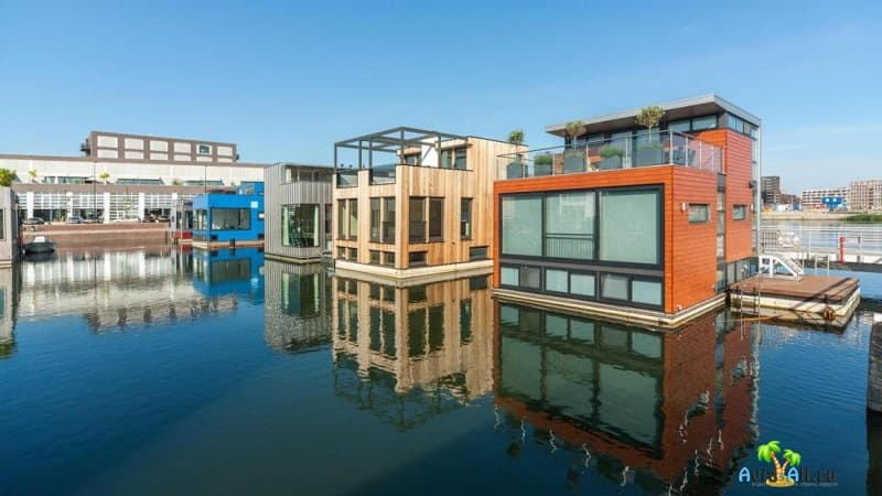 Особенности плавучих домов в Эйбурге. Плавающий район Амстердама4