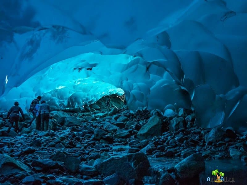 Обзор ледника Менденхолл. Пещеры изо льда на территории национального леса Тонгасс3