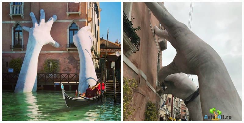Осмотр скульптуры «Руки из воды» в Венеции. Чем примечателен данный памятник?4