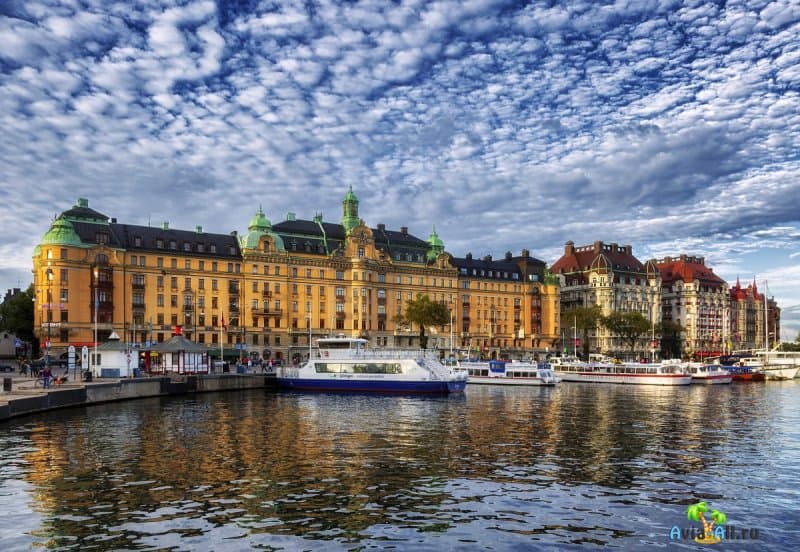 Крупный скандинавский город Стокгольм. Порт на Балтийском море2