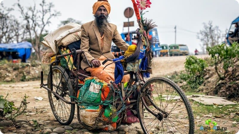 Рикша индийский велосипед