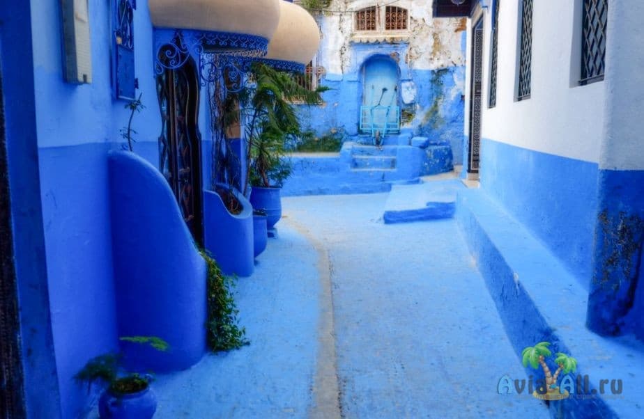 Синий город в Марокко Шавен
