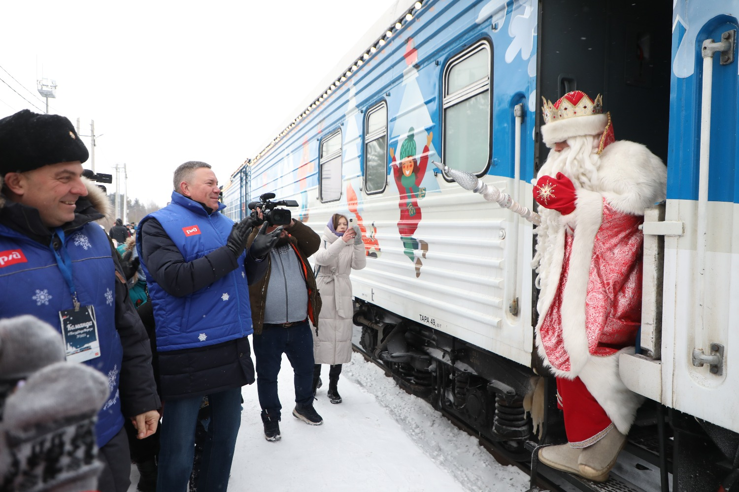 Поезд деда мороза фото